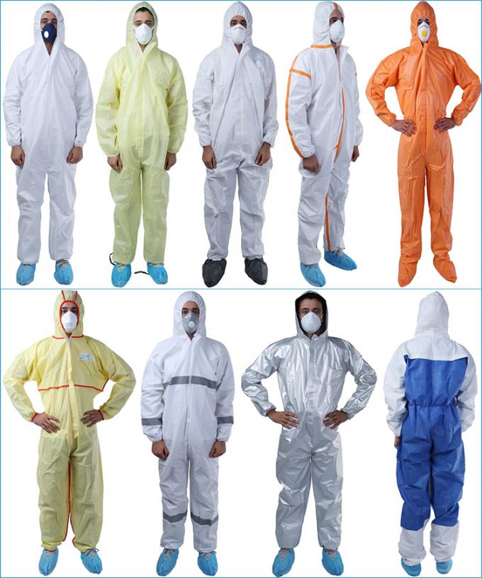 Impermeabilizzi il tipo microporoso resistente chimico tuta eliminabile del vestiario di protezione della sicurezza di 5&6