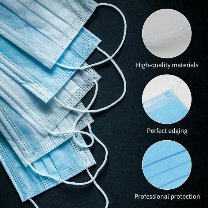 La maschera medica non tessuta del fronte dei pp con il ciclo elastico dell'orecchio evita la tosse della contaminazione