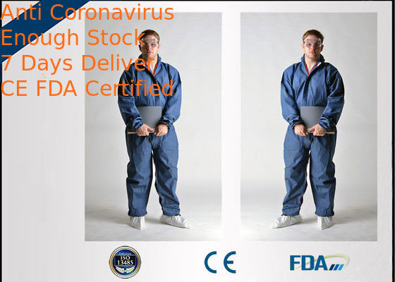 High Tensile Strength Disposable Protective Clothing , Chemical Resistant Coveralls