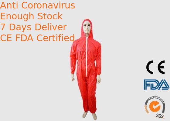 Lightweight Disposable PPE Coveralls , Dust Proof Disposable Protective Clothing