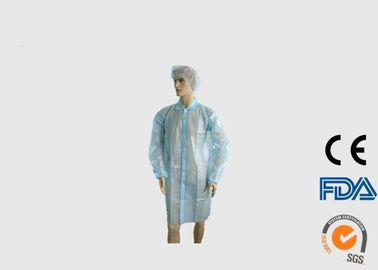 Porcellana Il laboratorio eliminabile impermeabile ricopre il colore blu-chiaro di polso elastico società