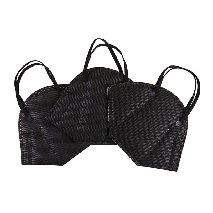 Maschera pieghevole amichevole eco- Ffp2 non che stimola colore nero dei materiali